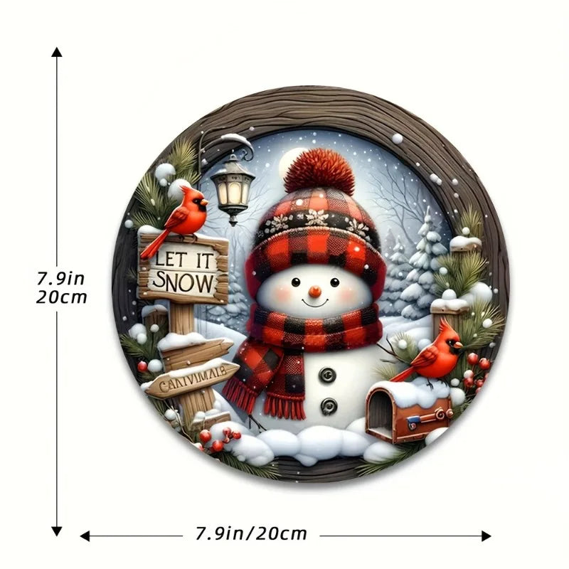 7.9" Christmas Wreath Centerpiece Decoration