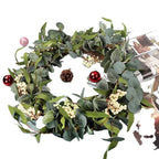 20 Inch Artificial Green Eucalyptus Leaf Wreath