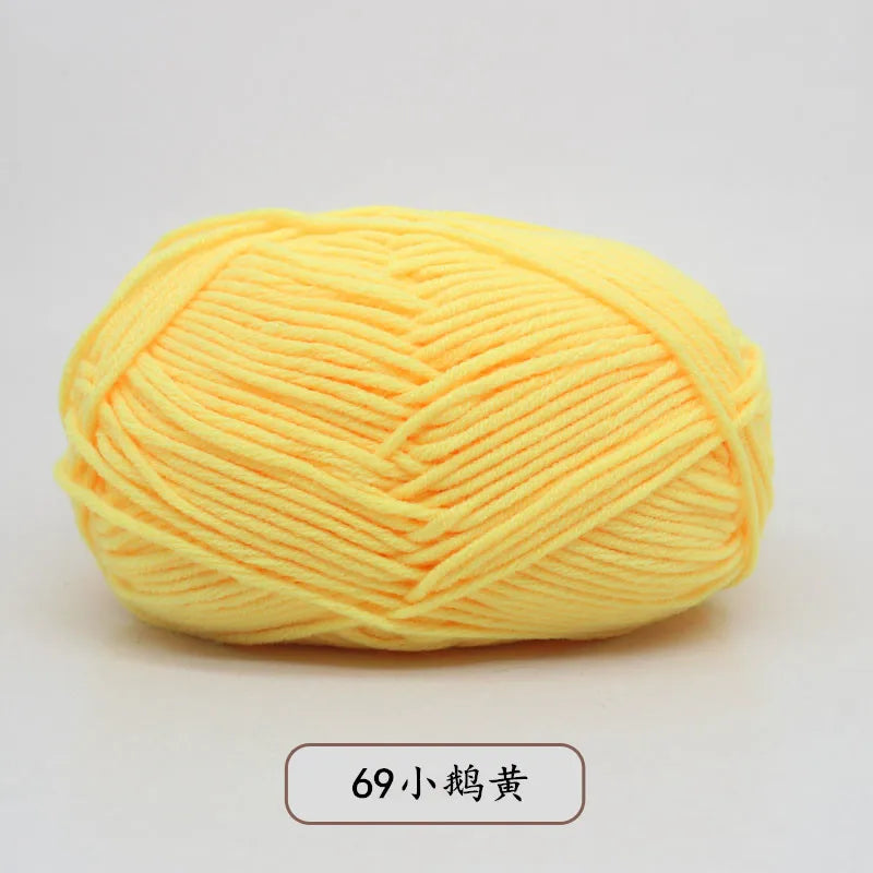 40-50g/Set 4ply Milk Cotton(80%) Knitting Yarn