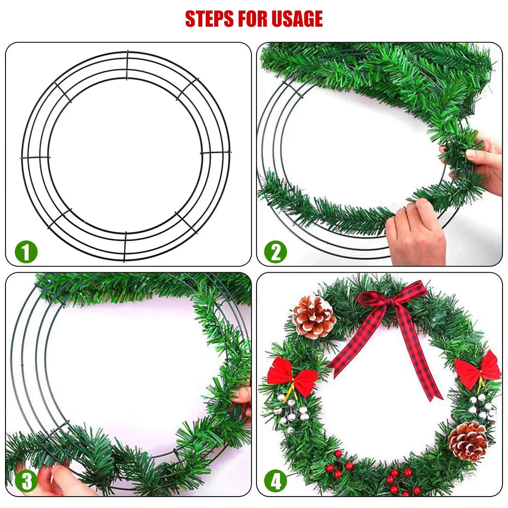 3 Pcs Metal Wreath Frame 20CM Wire Wreath Rings
