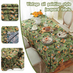 100X148Cm Oil Painting Floral Jacquard Fabric