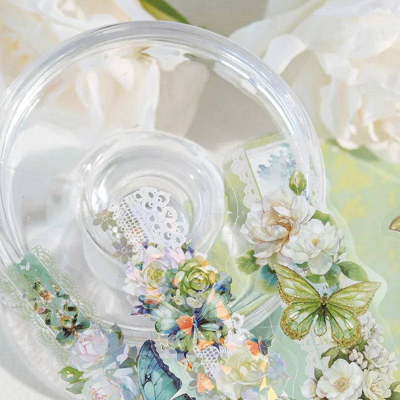 Mr Paper 2Style 60Pcs/bag Ice Crystals PET Long Strip Scrapbook Sticker