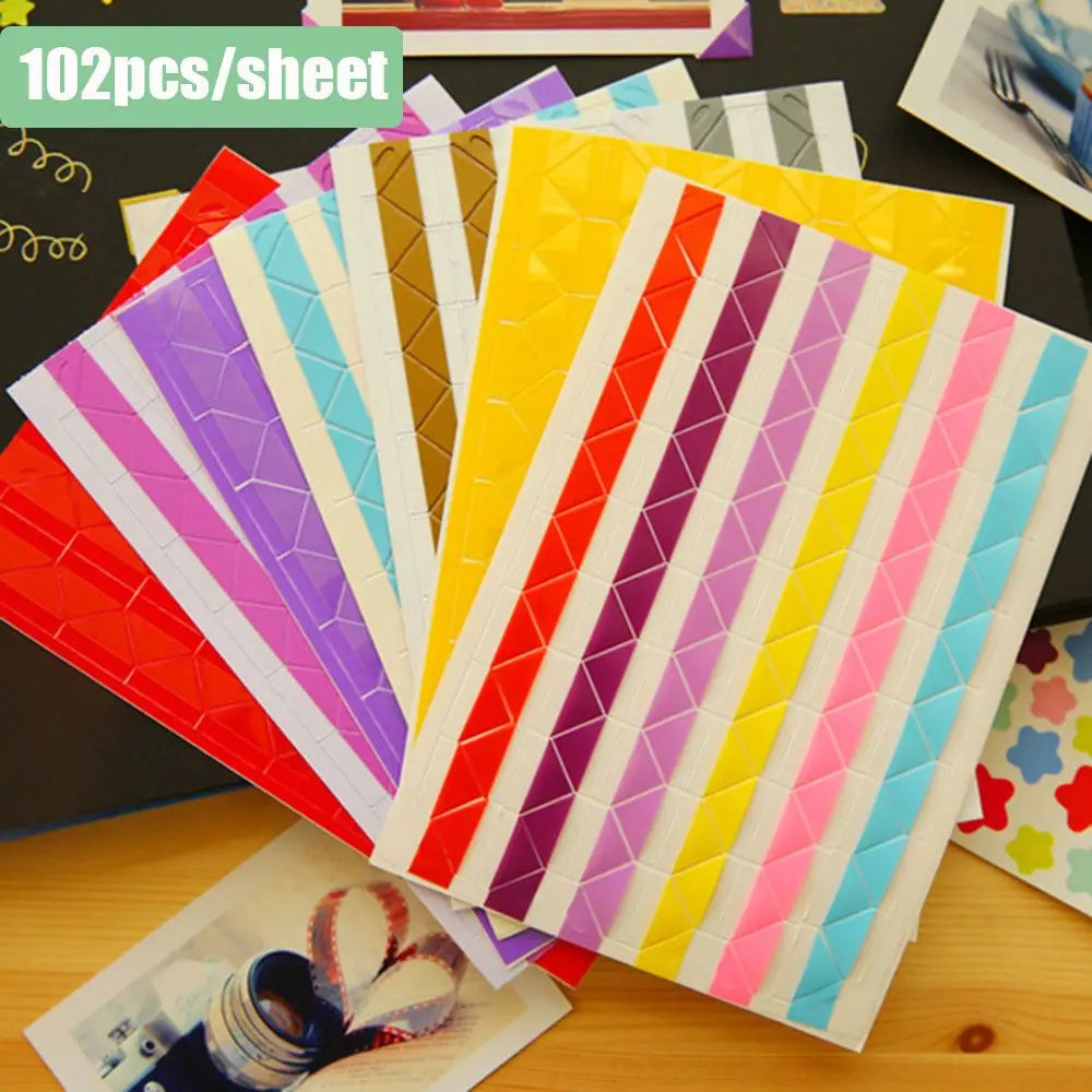 10sheets/24Pcs Colorful Photo Corner