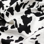 Cotton Twill Jeans Fabric Cow Printed