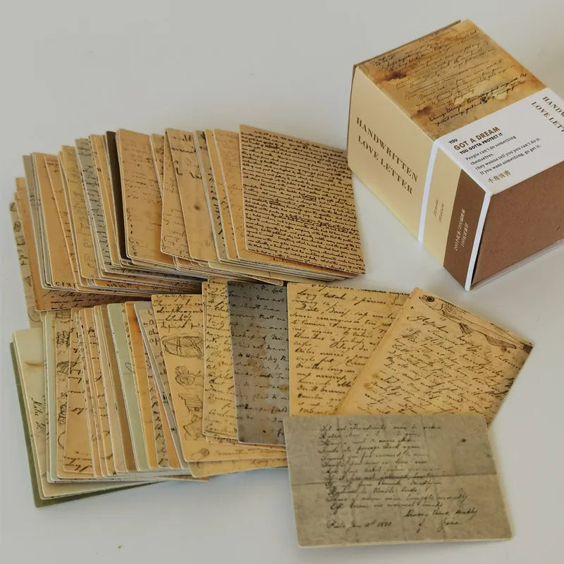 100Pcs Vintage Book Collection Kraft Paper