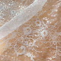 Sparkling Sequins Embroidered on Woven Thin Lace Fabric