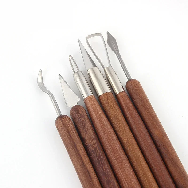 6-piece Pottery, Ceramic, Clay Sculpture Art Scraper Tool Set