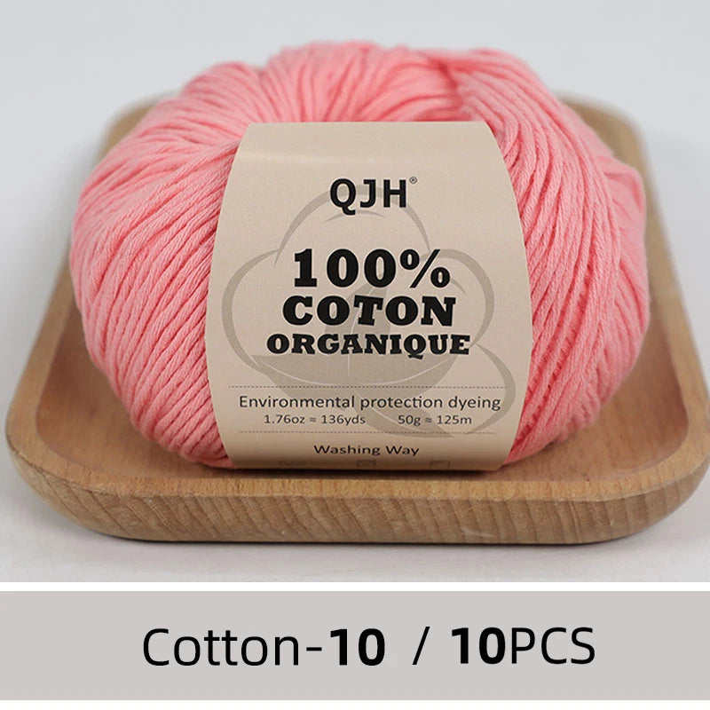 10PCS 100% Organic Cotton Yarn