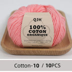 10PCS 100% Organic Cotton Yarn