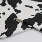 Cotton Twill Jeans Fabric Cow Printed