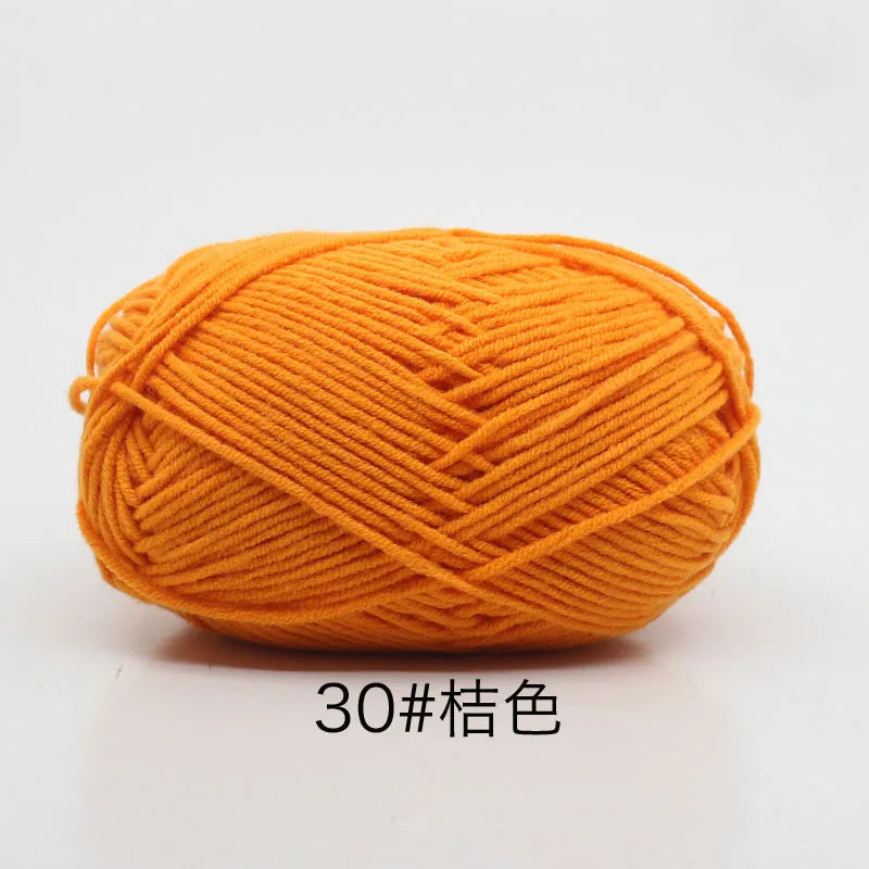 40-50g/Set 4ply Milk Cotton(80%) Knitting Yarn