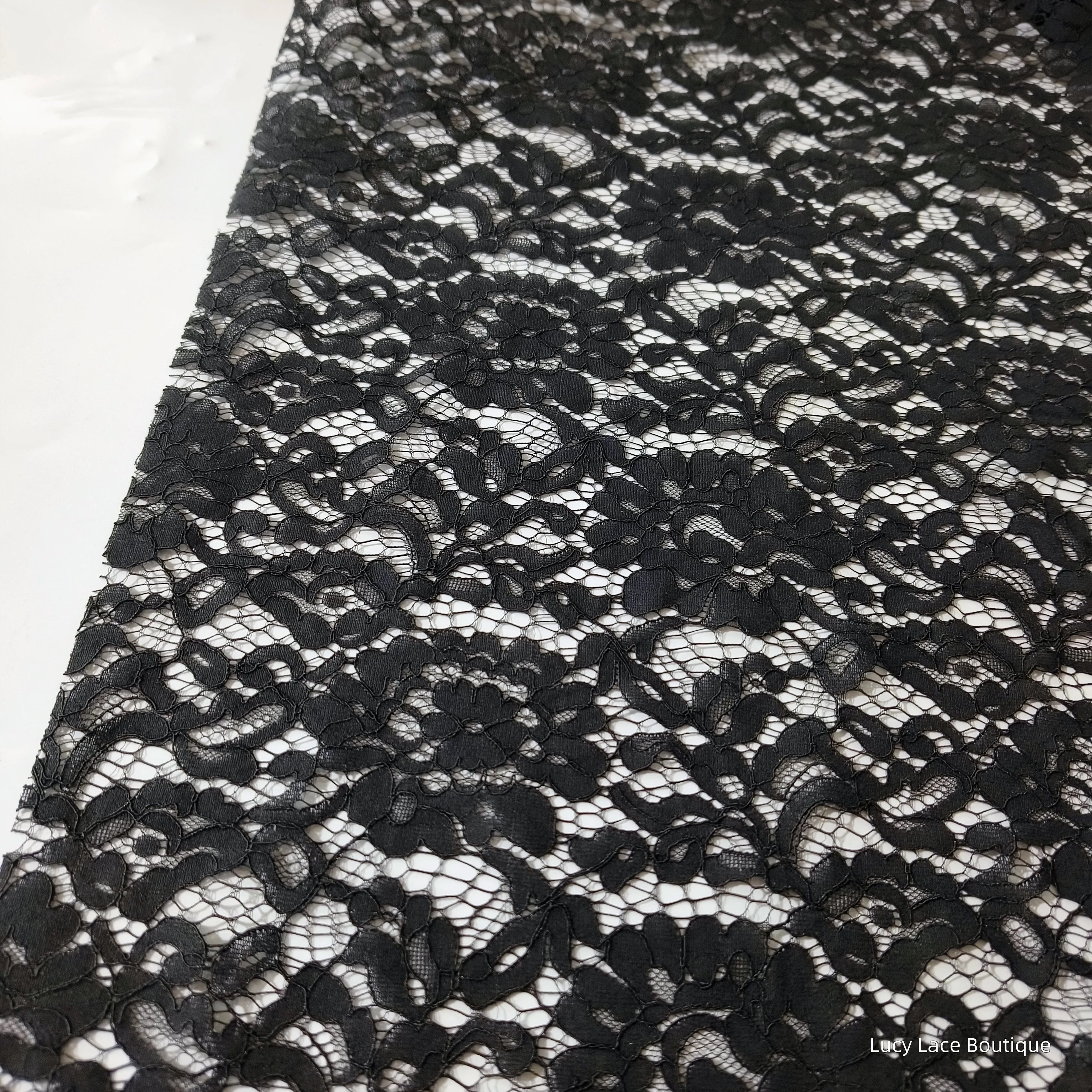 1.5M wide Cotton & Nylon Material Cord Lace Fabric