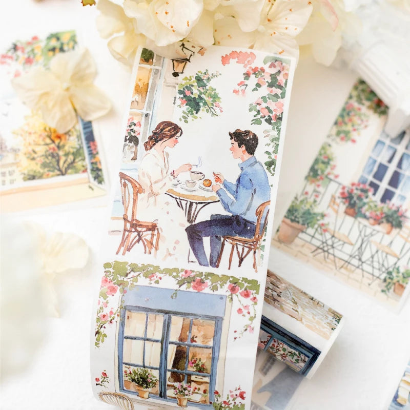 2m/roll City Landscape Washi Stickers