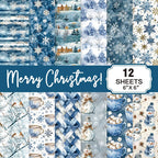 12 Sheets Christmas Scrapbook Paper Pad