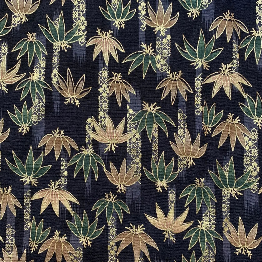 Japanese Style Kimono Bronzed Cotton Fabric