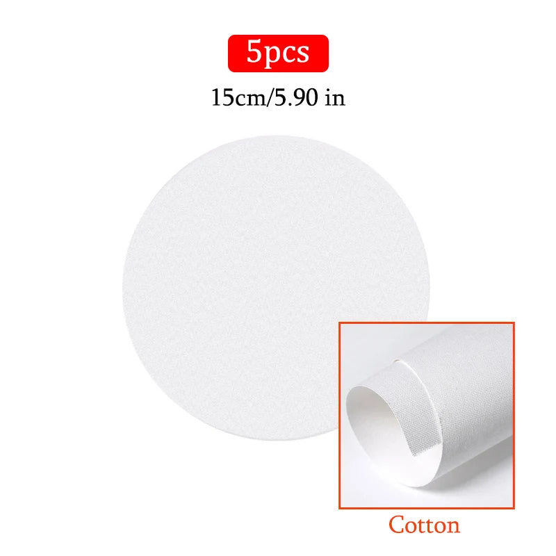 5pcs White Blank Square Artist Canvas