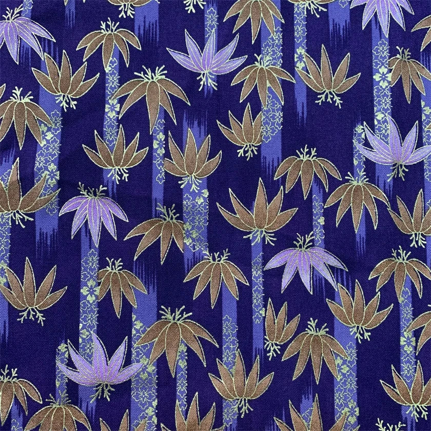 Japanese Style Kimono Bronzed Cotton Fabric