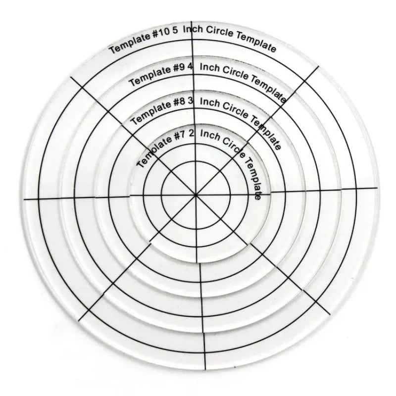 10Pcs Acrylic Template Set Quilting Template Free Motion Sewing Ruler