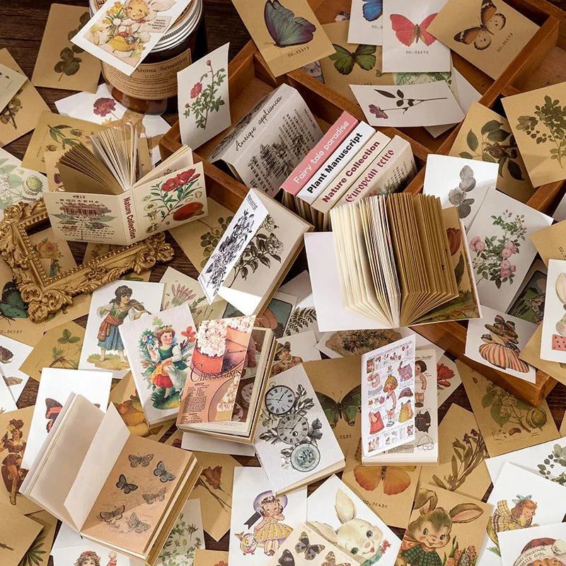 80pcs Scrapbooking Paper Rose Plant Fairy