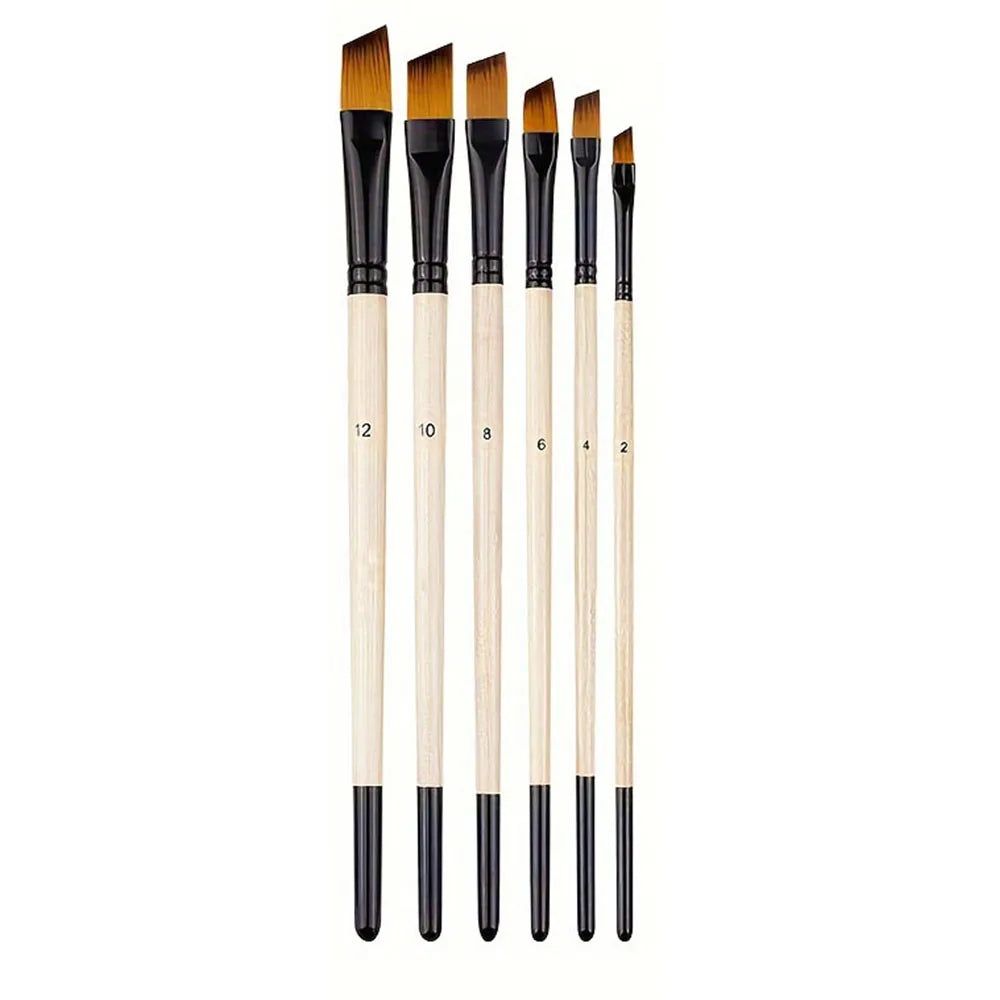 6pcs Artist Paint Brush Set Professional Anti-Shedding