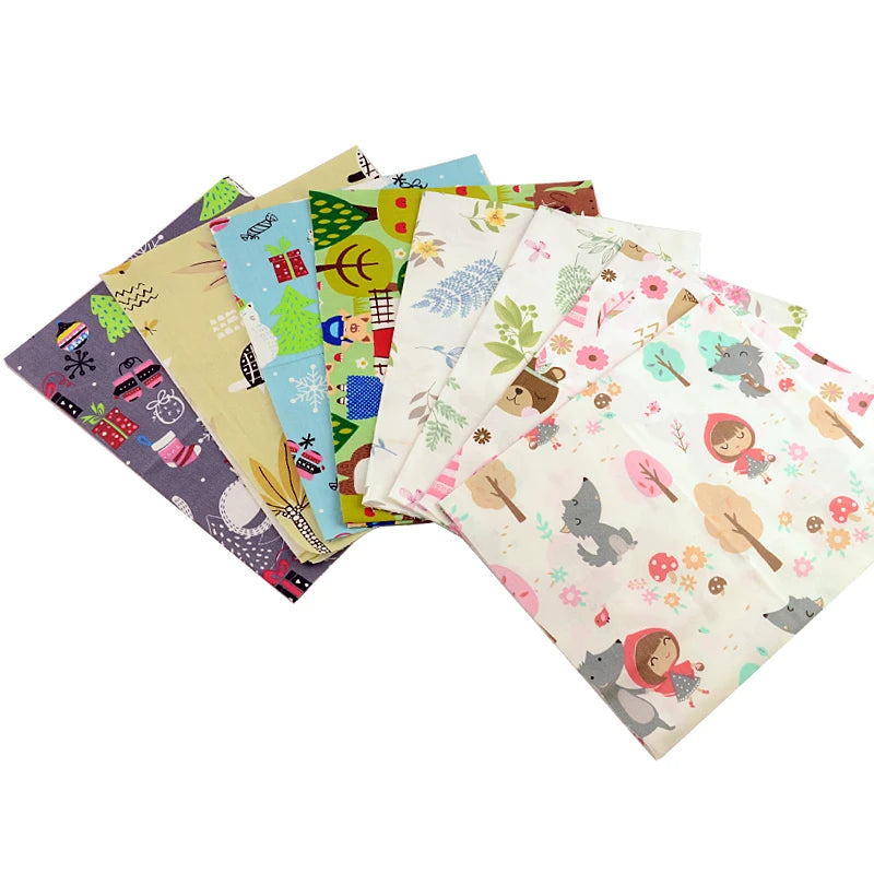 40/50*50cm 6-8 PCS Candy Color Floral Fat Quarter Fabric Bundles