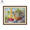 Joy Sunday DIY Flower Printed Pattern Cross Stitch Set