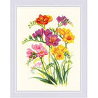 Cross stitch threads fabric set