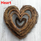 Artificial Wreath Wicker Vine Round/Heart Shape