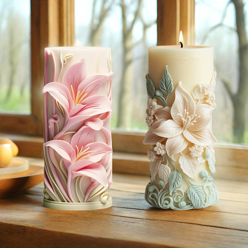 2pcs Lily Flower Silicone Mold Set