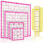 12, 5/9, 5/6/4, 5 Inch Acrylic Square Quilting Ruler
