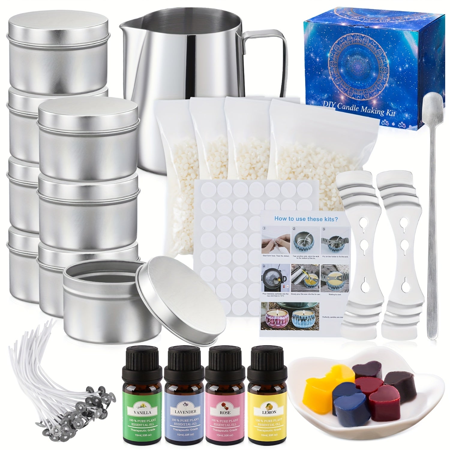 135 complete DIY candle-making toolkits with essential oils