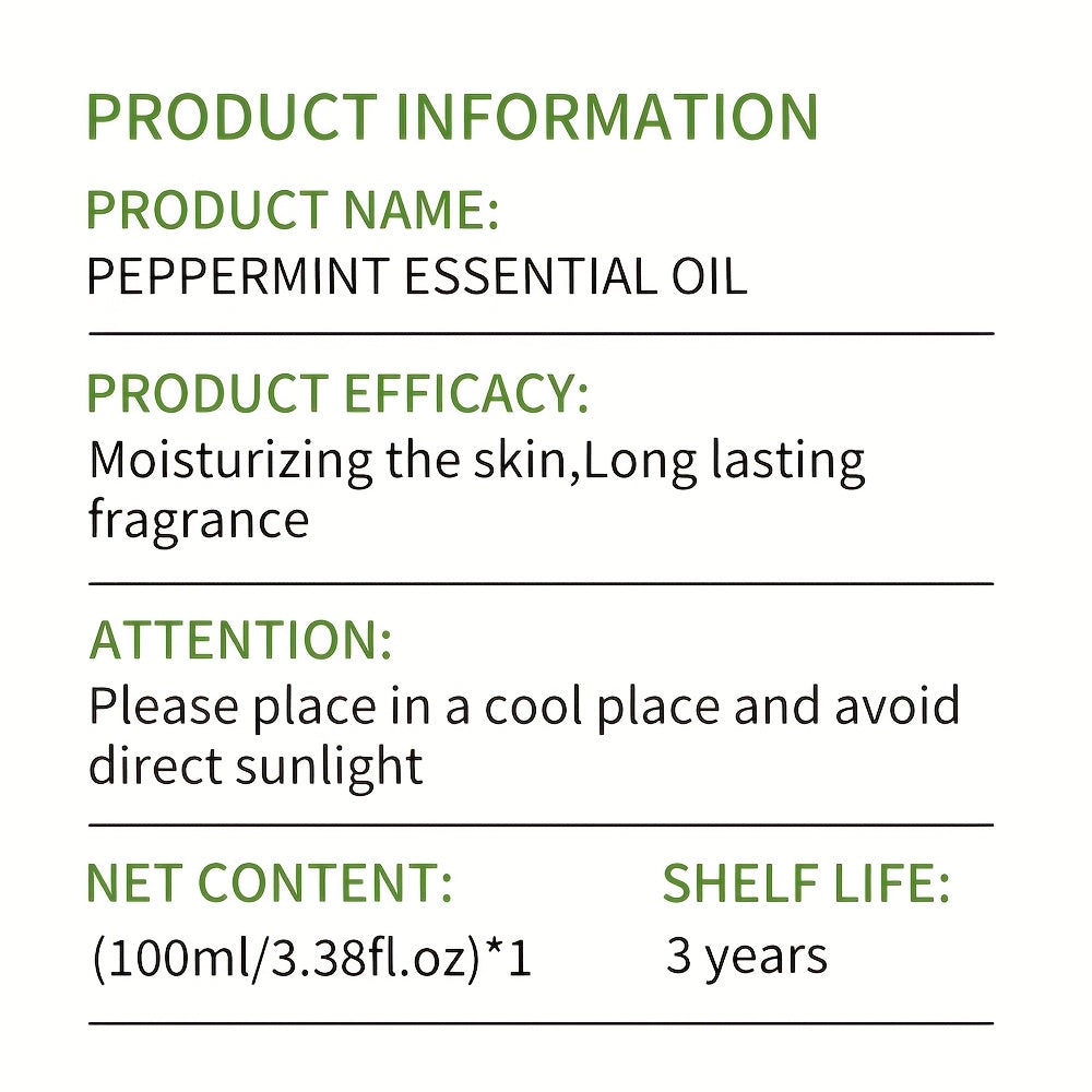 100ml/3.38fl.oz Peppermint Body Essential Oil