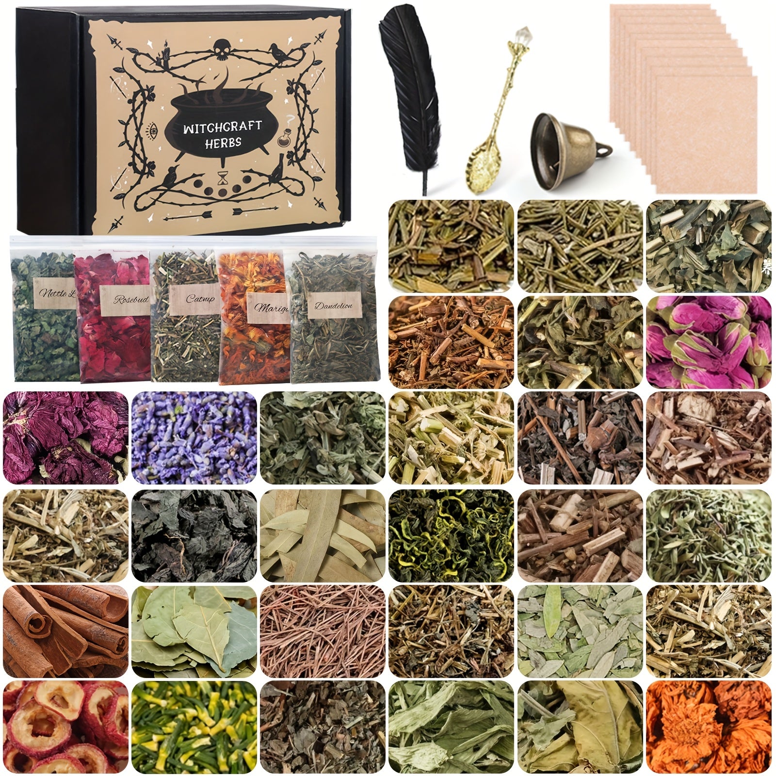 43pcs Herbs And Flowers Supplies Kit