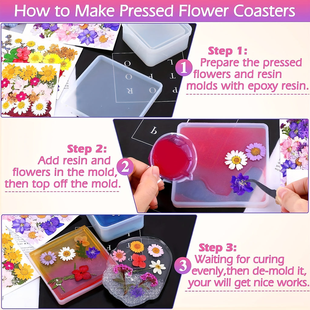 140pcs Premium Pressed Dried Flower Kit