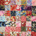 100 Pieces Japanese Gold-Stamped Quilting Fabric Strips