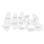 13pcs Fox Sewing Templates