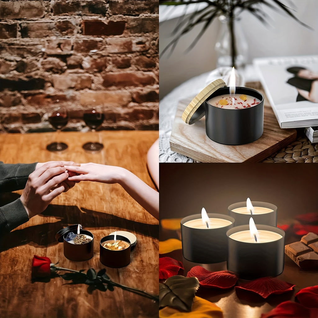 42pcs/6Set Black Candle Tins