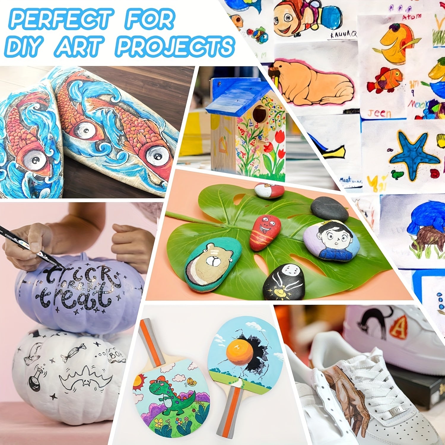 TBC The Best Crafts Dual Tip Acrylic Paint Markers