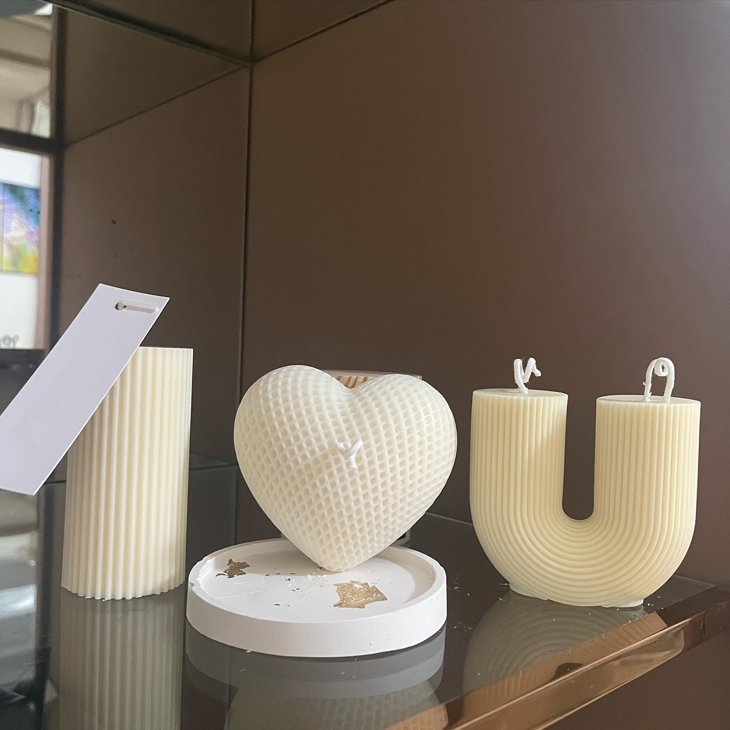 3pcs 3D Silicone Candle Making Mold