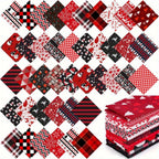 100 Pre-Cut Squares Christmas Fabric