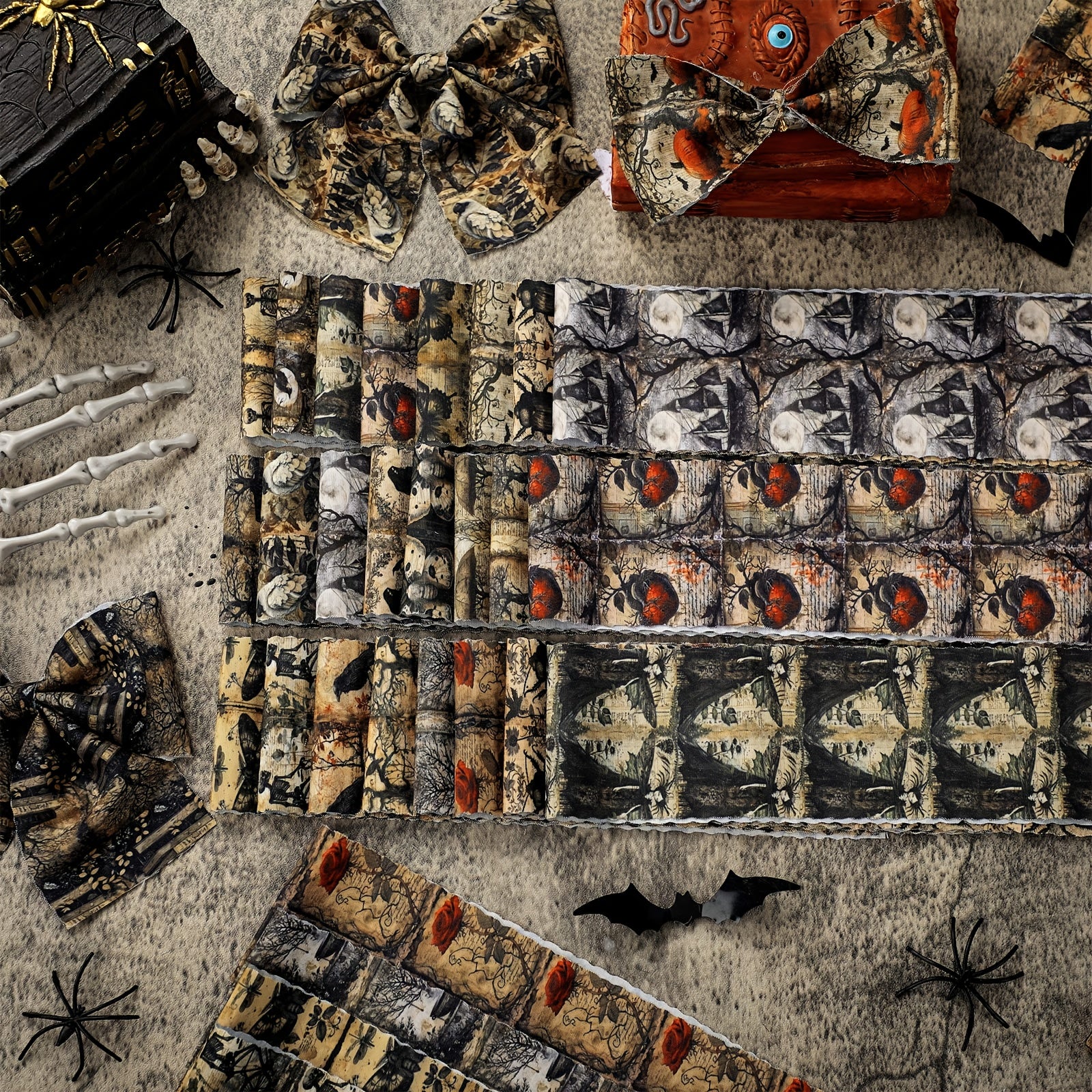 100pcs Vintage Halloween Quilting Jellyroll
