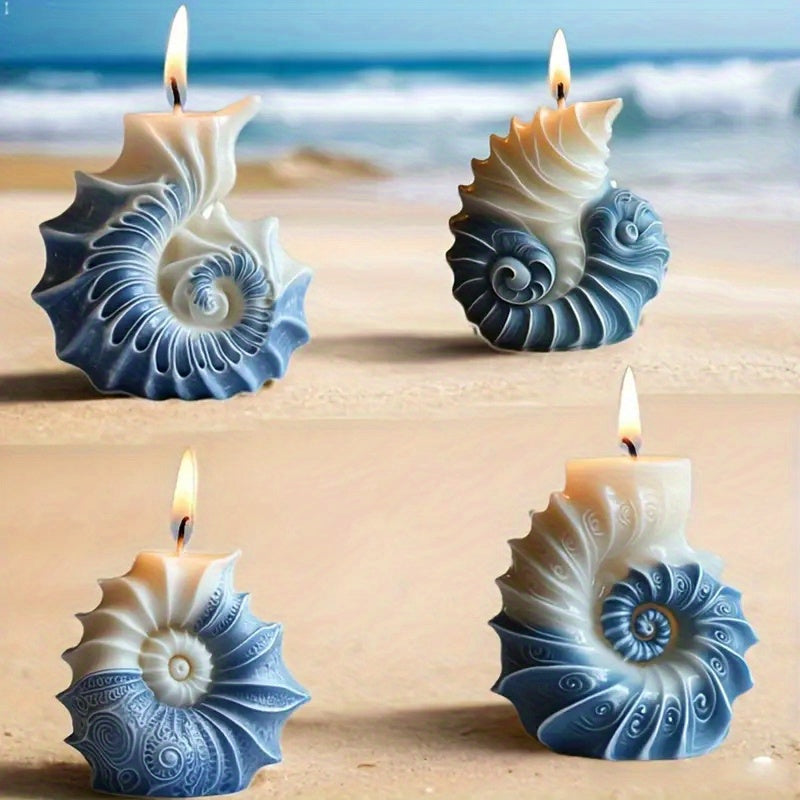 4pcs Ocean Theme Silicone Molds