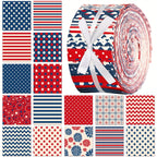 100pcs Patriotic Quilting Fabric Roll