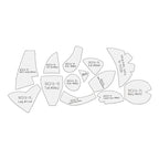 13pcs Fox Sewing Templates