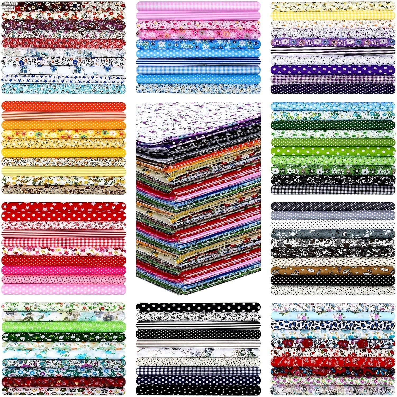 100pcs 10 X 10 Inches Fabric Squares