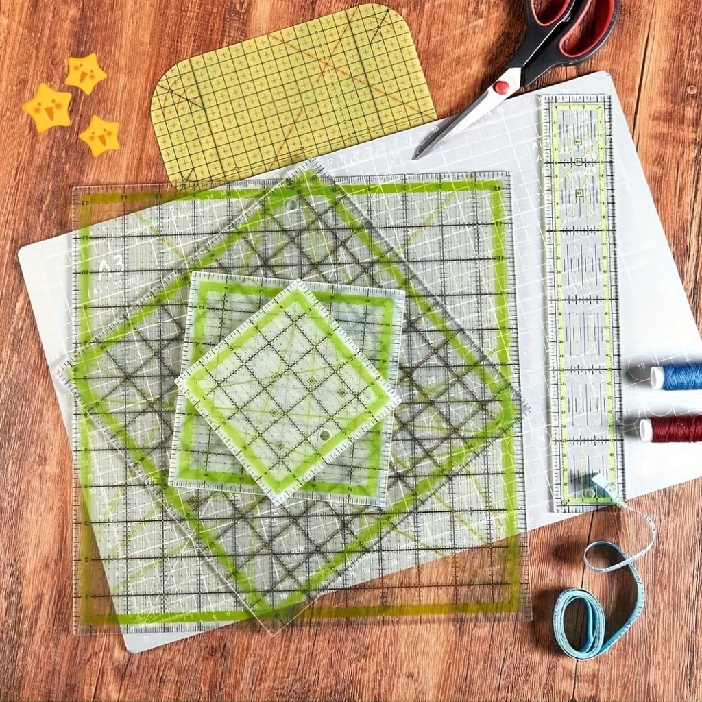 12, 5/9, 5/6/4, 5 Inch Acrylic Square Quilting Ruler