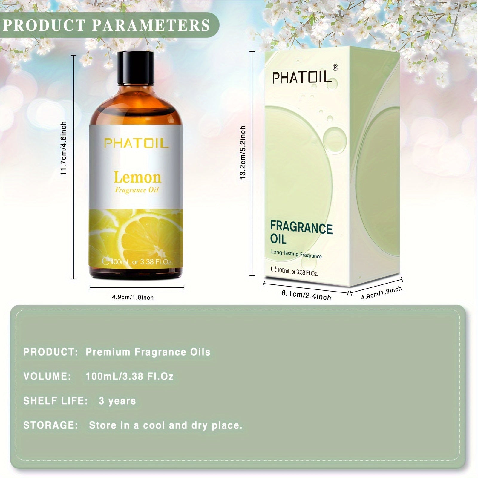 PHATOIL 1pc 100ml/3.38Fl.Oz Lemon Fragrance Oils