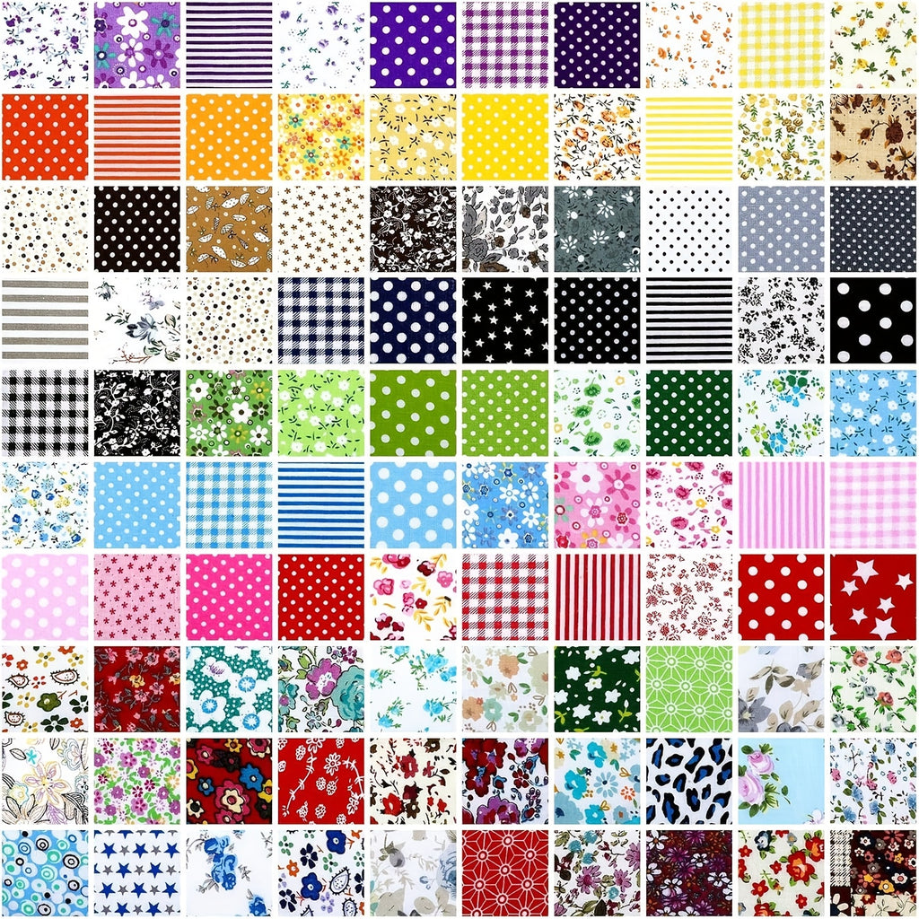 100pcs 10 X 10 Inches Fabric Squares