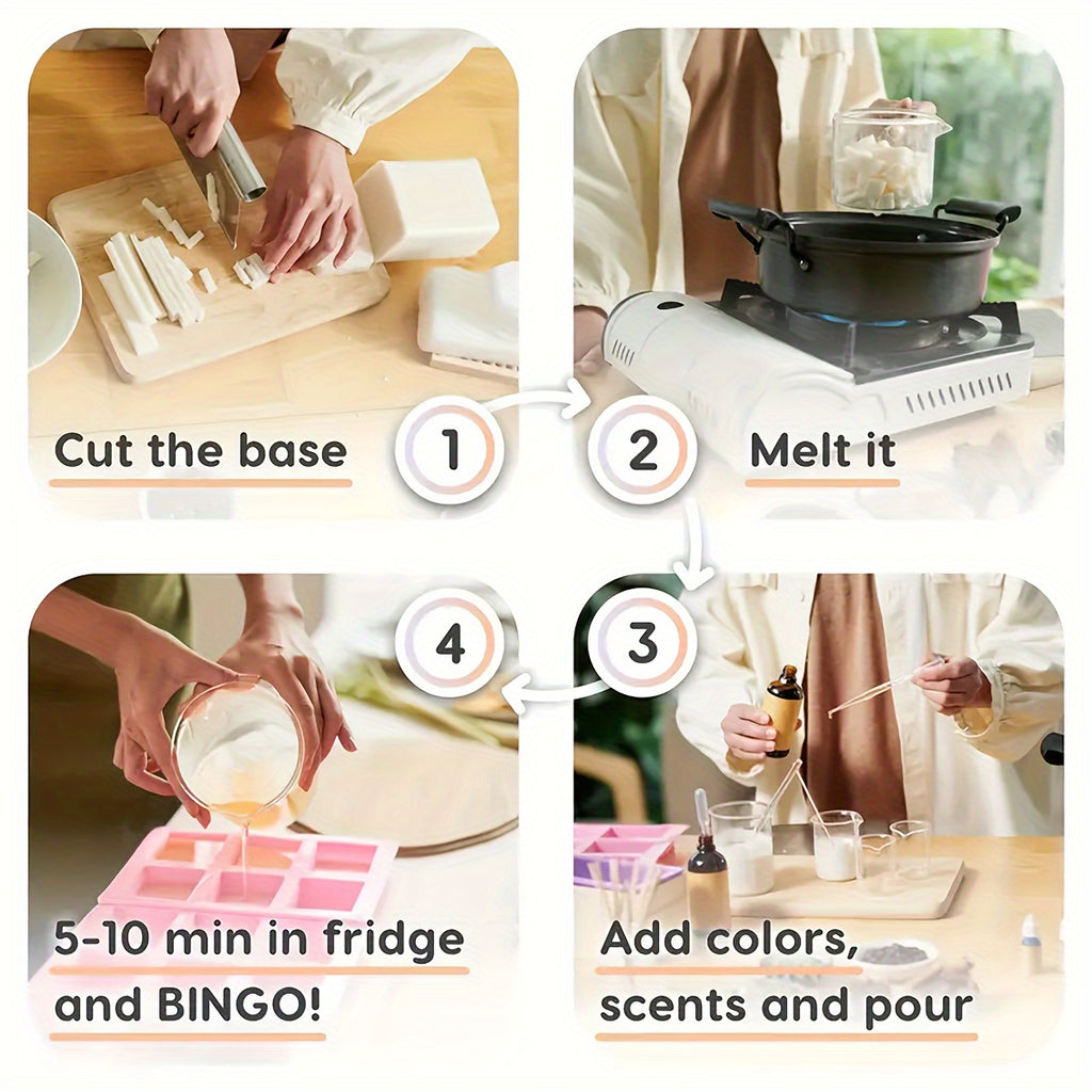 Coconut oil melt pour soap base