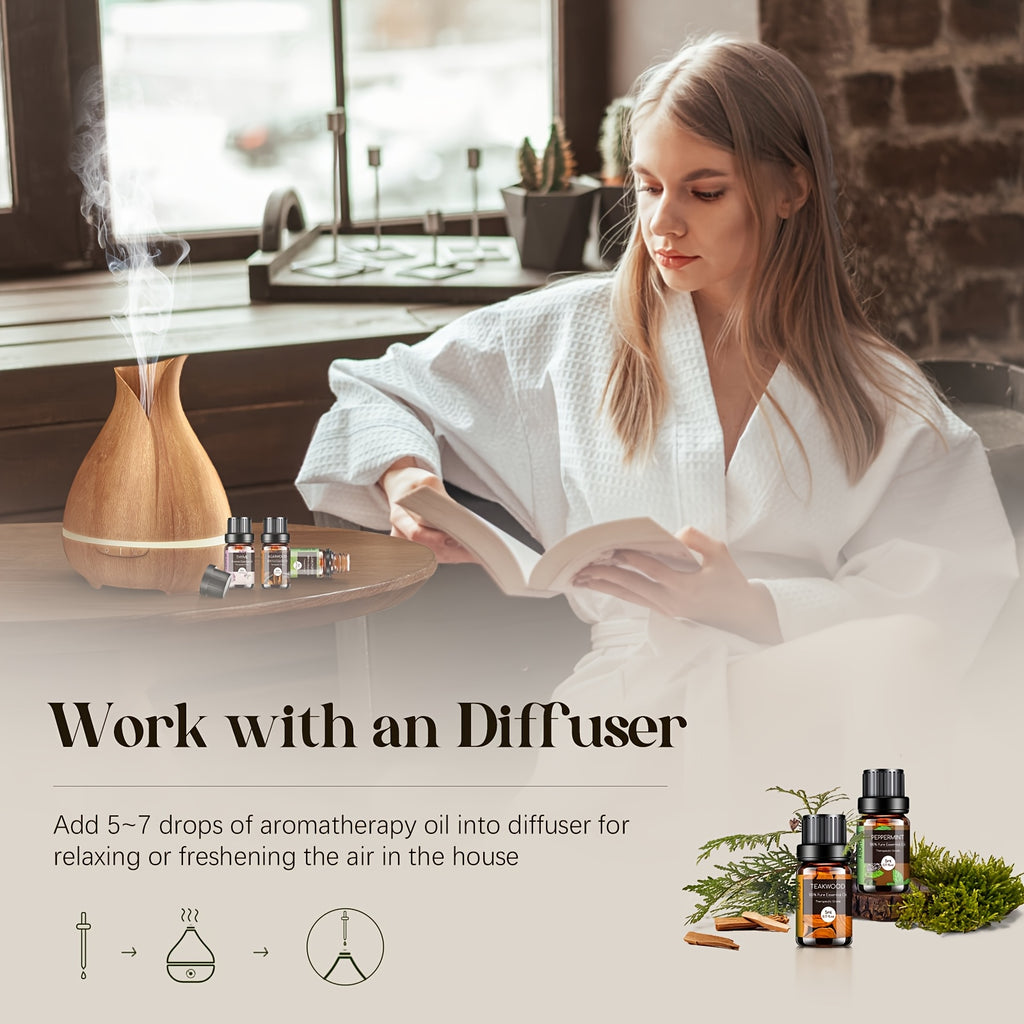 Woody & Herbal Essential Oils Set